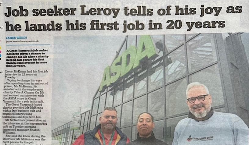 Job Seeker gets first job in 20 years